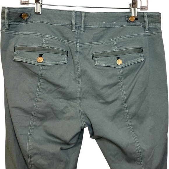 White House Black Market The Straight Crop green chino ankle pants women’s 12 - Picture 3 of 14